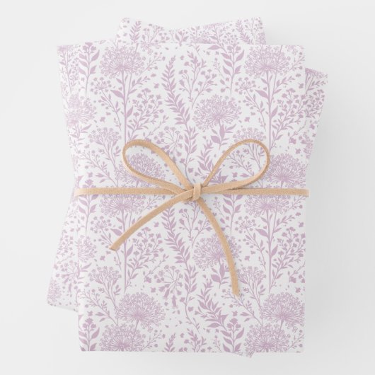 Süße Löwenzahn-Warme Flieder - Neutral Geschenkpapier Set (Beispiel)