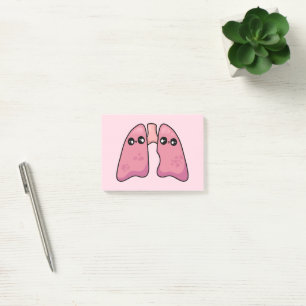 Süße Lungen - menschliche Biologie Post-it Klebezettel