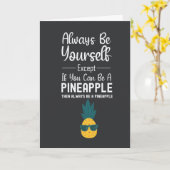 Süße Lustige Ananas Karten Humor Obst Essen (Gelbe Blume)