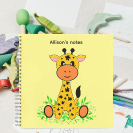 Süße lustige Babygiraffe für Kinder Notizblock