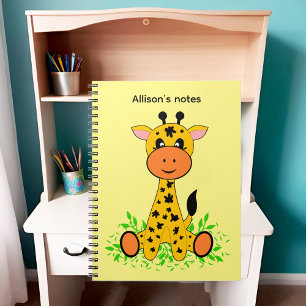Süße lustige Babygiraffe für Kinder Notizblock
