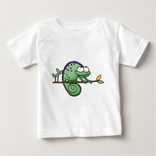 Süße lustige Cartoon-Chamäleon-Grüne Eidechse Baby T-shirt