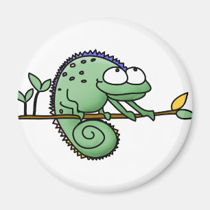 Süße lustige Cartoon-Chamäleon-Grüne Eidechse Magnet