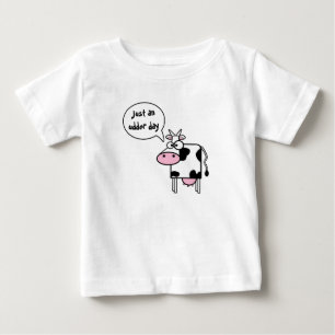 Süße lustige Cartoon-Kuh Euter Tag Baby T-shirt