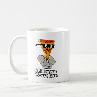 Süße lustige Cartoon-Pizza-Scheibe Klassischer Bec Kaffeetasse
