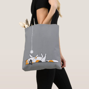 Süße lustige Dreifarbenkatze Graue Katze für Kat Tasche