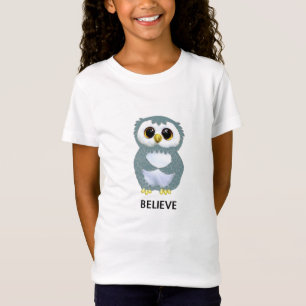 Süße lustige Eule und bearbeitbarer Text T-Shirt