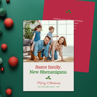 Süße lustige Familienscherze Foto Weihnachten