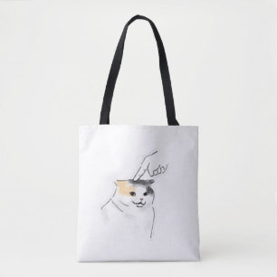 Süße lustige Fingerstupser zerdrückte Katze handge Tasche