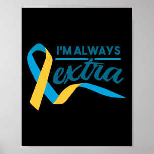 Süße Lustige Geschenk Welt Down-Syndrom-Tag Poster