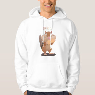 Süße lustige große Backen Streifenhörnchen Cartoon Hoodie