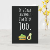 Süße Lustige Guacamole Karten Guac Humor Avocado (Gelbe Blume)