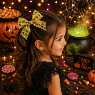 Süße lustige Halloween Limettengrüne Hexen Süßigke Ripsband