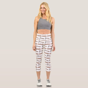 Süße, lustige Hammer-und-Nägel-Cartoon-Illustratio Capri Leggings