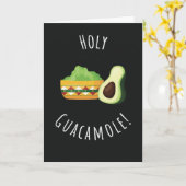 Süße Lustige Heilige Guacamole Karten Avocado Mexi (Gelbe Blume)