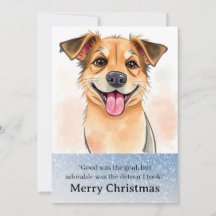 Süße lustige Hunde-Weihnachtskarte