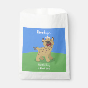 Süße lustige Hyäne lachende Cartoon-Illustration Geschenktütchen