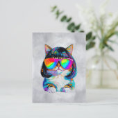 Süße lustige Katze (Gemälde Nr. 2) Postkarte (Stehend Vorderseite)