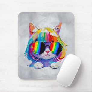 Süße lustige Katze (Gemälde Nr. 5) Mousepad