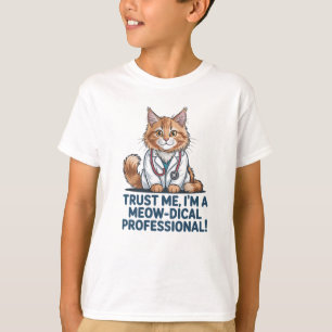 Süße lustige Katze Medizin Pun Illustration T-Shirt