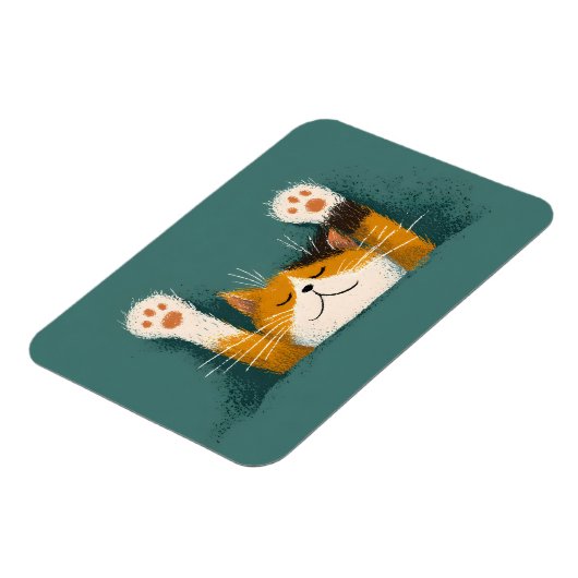 Süße lustige Katzennap Magnet (Linke Seite)