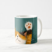 Süße lustige Katzennickerchen Kaffeetasse (VorderseiteRechts)