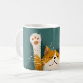 Süße lustige Katzennickerchen Kaffeetasse (Vorderseite Links)