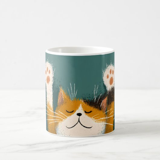 Süße lustige Katzennickerchen Kaffeetasse (Mittel)