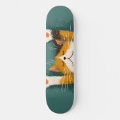 Süße lustige Katzennickerchen Skateboard (Vorderseite)