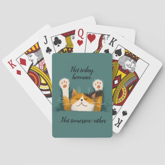 Süße lustige Katzennickerchen Spielkarten (Rückseite)