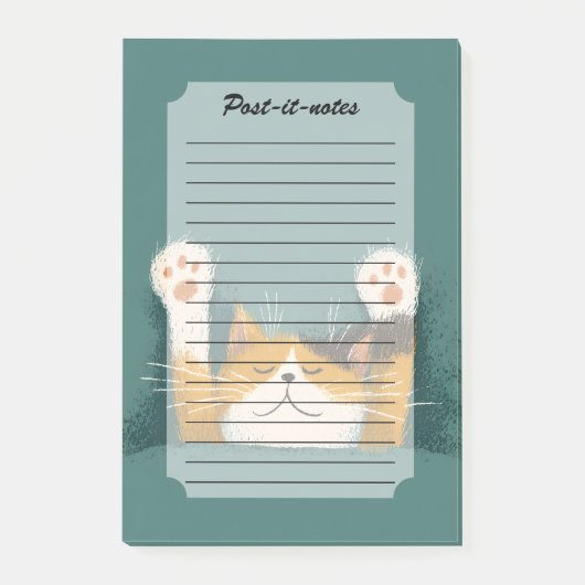 Süße lustige Katzenschlaf Post-it Klebezettel (Vorderseite)