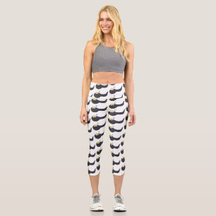 Süße lustige Kaulquappen-Cartoon-Illustration Capri Leggings
