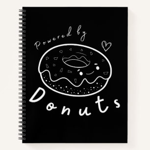 Süße lustige Kawaii-Donut-Zitat Notizblock
