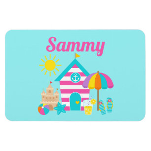 Süße lustige Kinder Strand Sommer Magnet