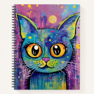 Süße lustige Kitty Katze Mixed Media Tier Haustier Notizblock