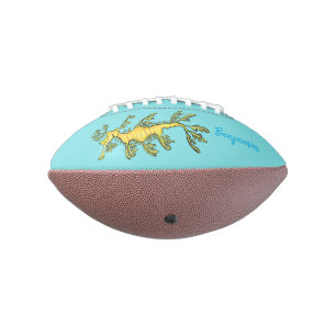 Süße lustige Laubmeerjungfer-Cartoon-Illustration Football