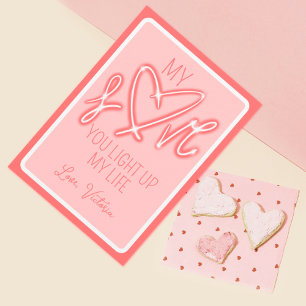 Süße Lustige Liebe Licht Valentinstag Feiertagskarte