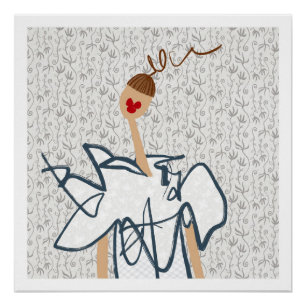 Süße lustige Mädchen Glamour Mode Kunst Poster