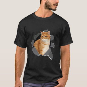 Süße lustige orange Katzen-Gesicht Haustier zerris T-Shirt