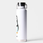 Süße lustige Pinguin Cartoon Trinkflasche (Rückseite)