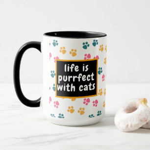 Süße lustige schwarze Katzenpfote  Tasse