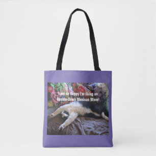 Süße lustige Smoking-Katze Mexican Wave Katzen Tasche