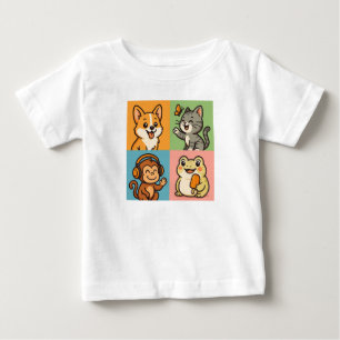 Süße lustige Tiere Baby T-shirt