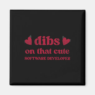 Süße lustige Valentinstag Software-Entwicklerin Fr Magnet