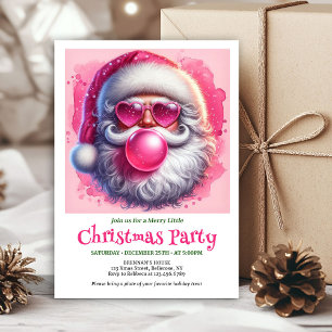 Süße lustige Weihnachtsmann-Herzbrille Weihnachtsf Einladung
