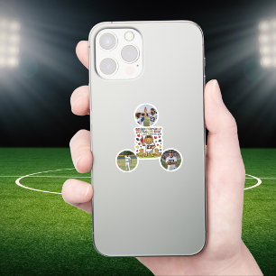 Süße lustige Zitate Löwe Fußball-Vater-Foto Aufkleber