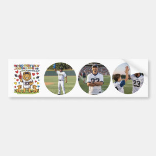 Süße lustige Zitate Löwe-Fußball-Vater-Foto Autoaufkleber