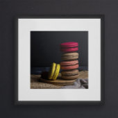 Süße Macarons Küche Poster Macarons Rot Gelb
