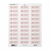 Süße Macarons rosa Rücksendeadresse (Vorne)