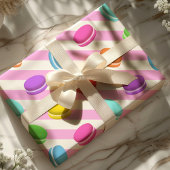 Süße Macaroon-Regenbogen-Backen Geschenkpapier